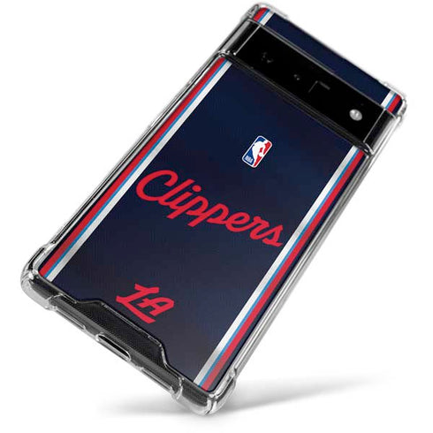 NBA Los Angeles Clippers Distressed Red Google Pixel 6 Clear Case